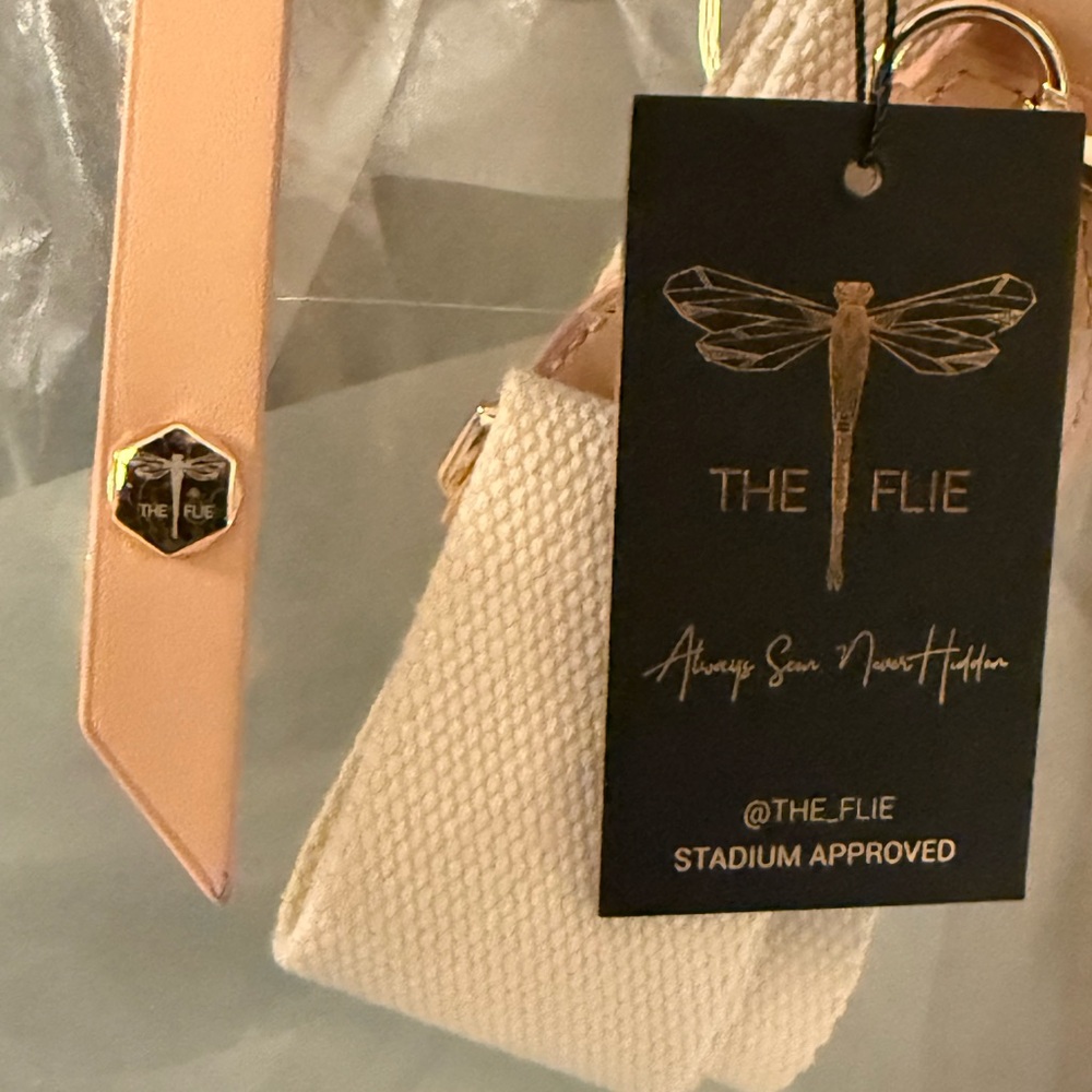 The Flie Ticket Holder Bag NEW velvet dust bag, clear stadium festival tote gift - Picture 6 of 10
